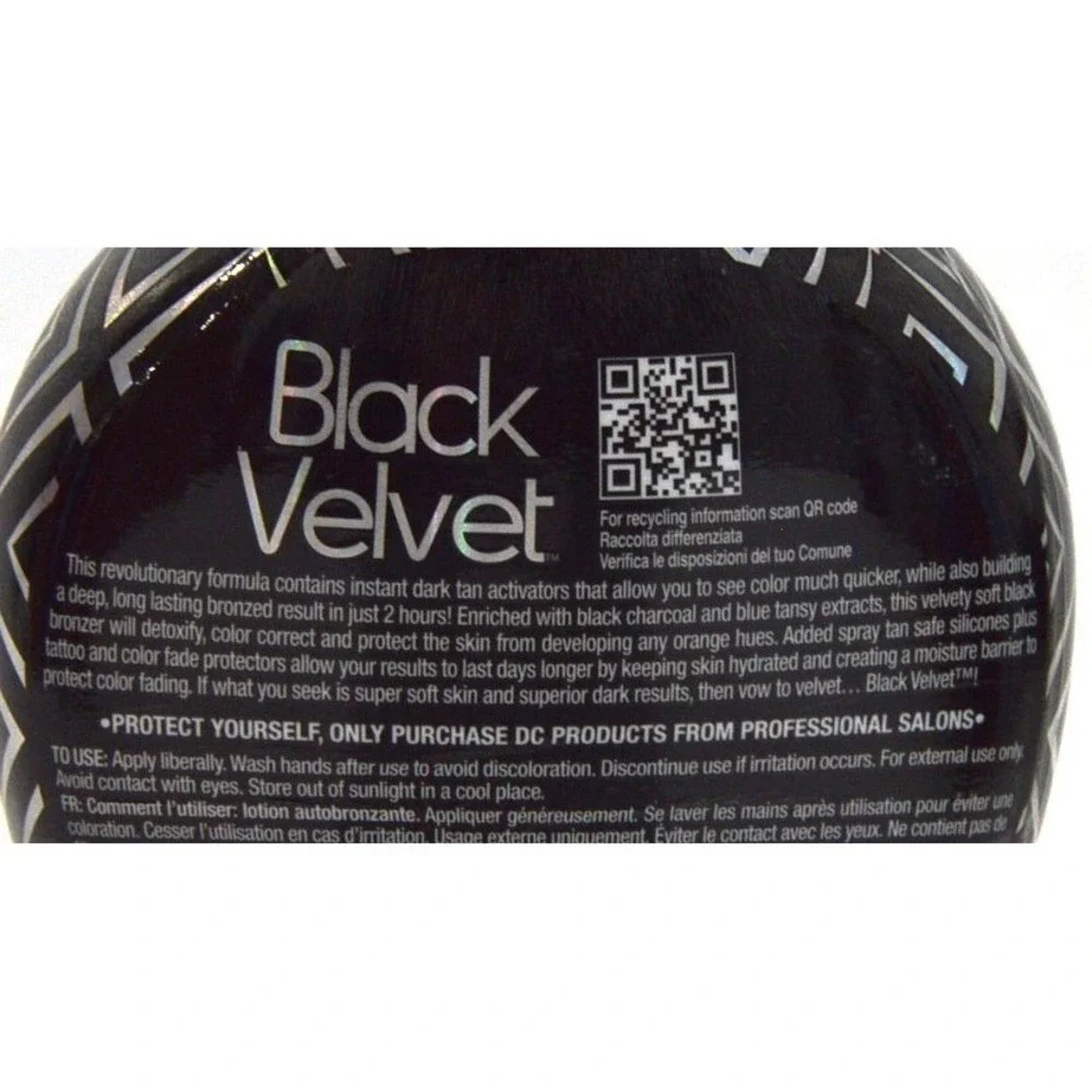 Devoted Creations Black Velvet Mattifying Black Bronzer Tanning Lotion 12.25oz